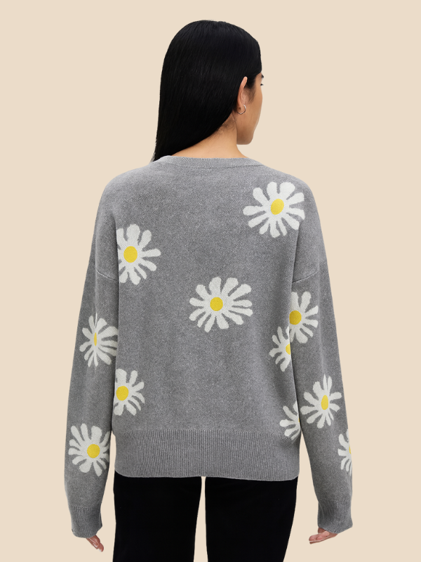 Indiana | Daisy Print Cardigan til Kvinder