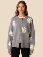 Indiana | Daisy Print Cardigan til Kvinder