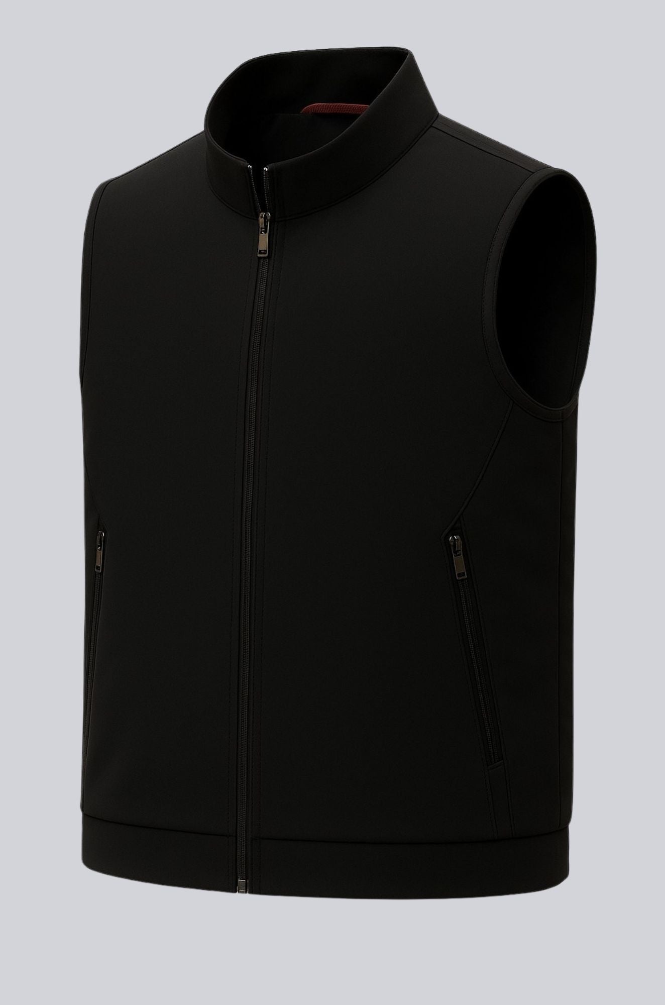 Oliver – Herre Casual Ståkrave Vest Sort