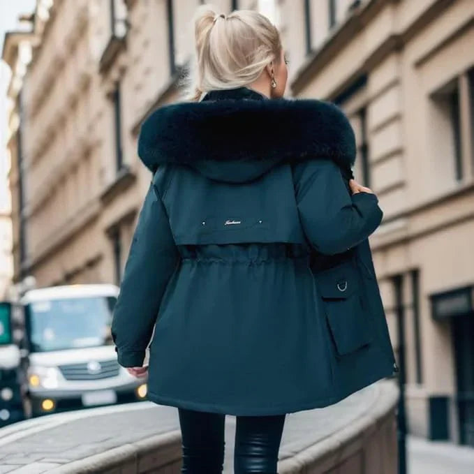 MARJA – Lang dame vinterjakke med krave