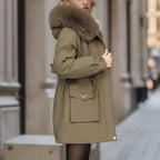 MARJA – Lang dame vinterjakke med krave