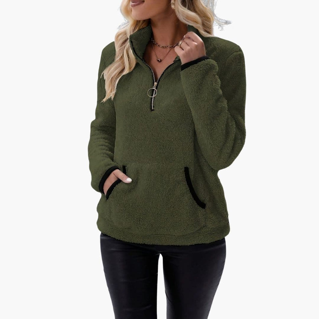 CLAIRE – fleece trøje til damer med lynlås