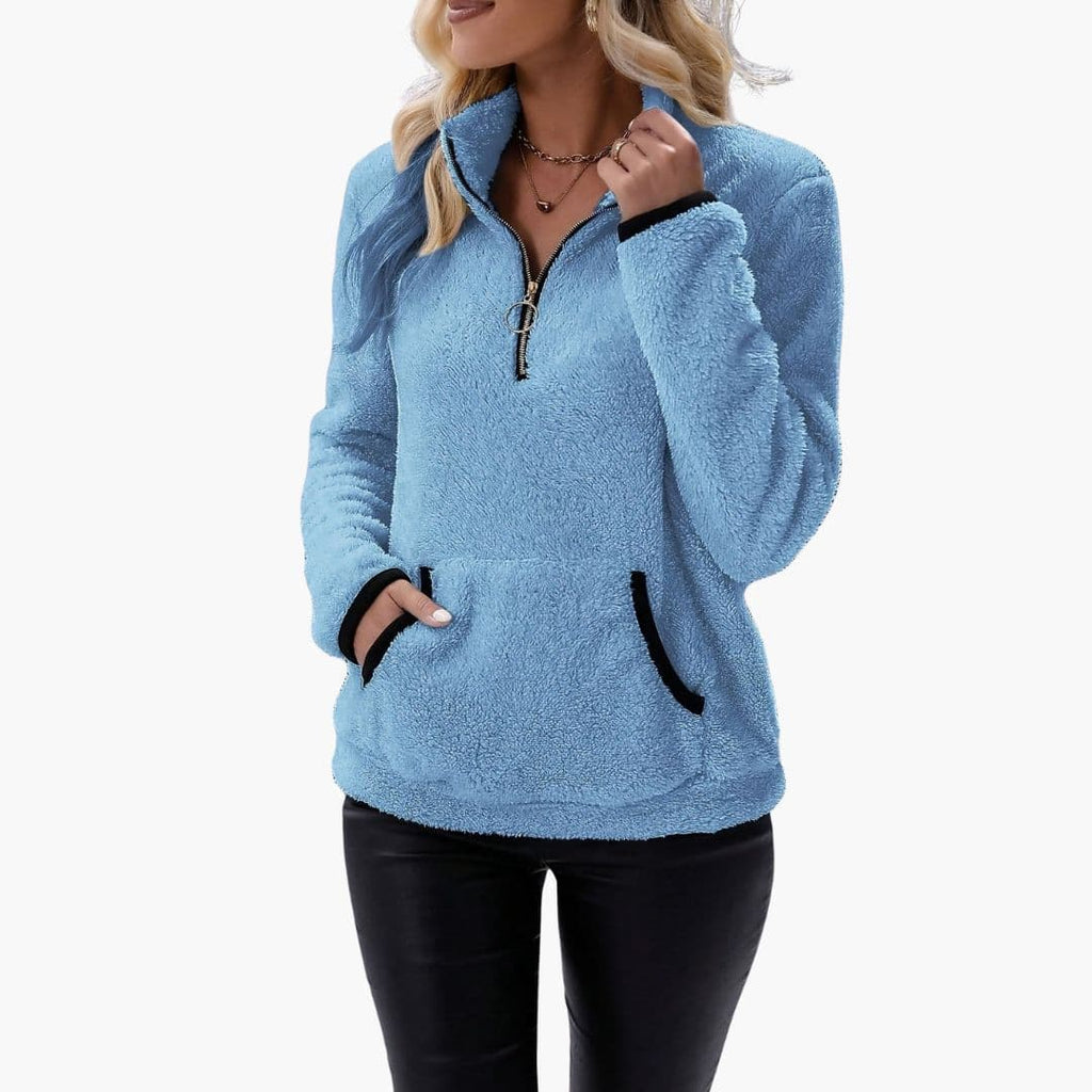 CLAIRE – fleece trøje til damer med lynlås