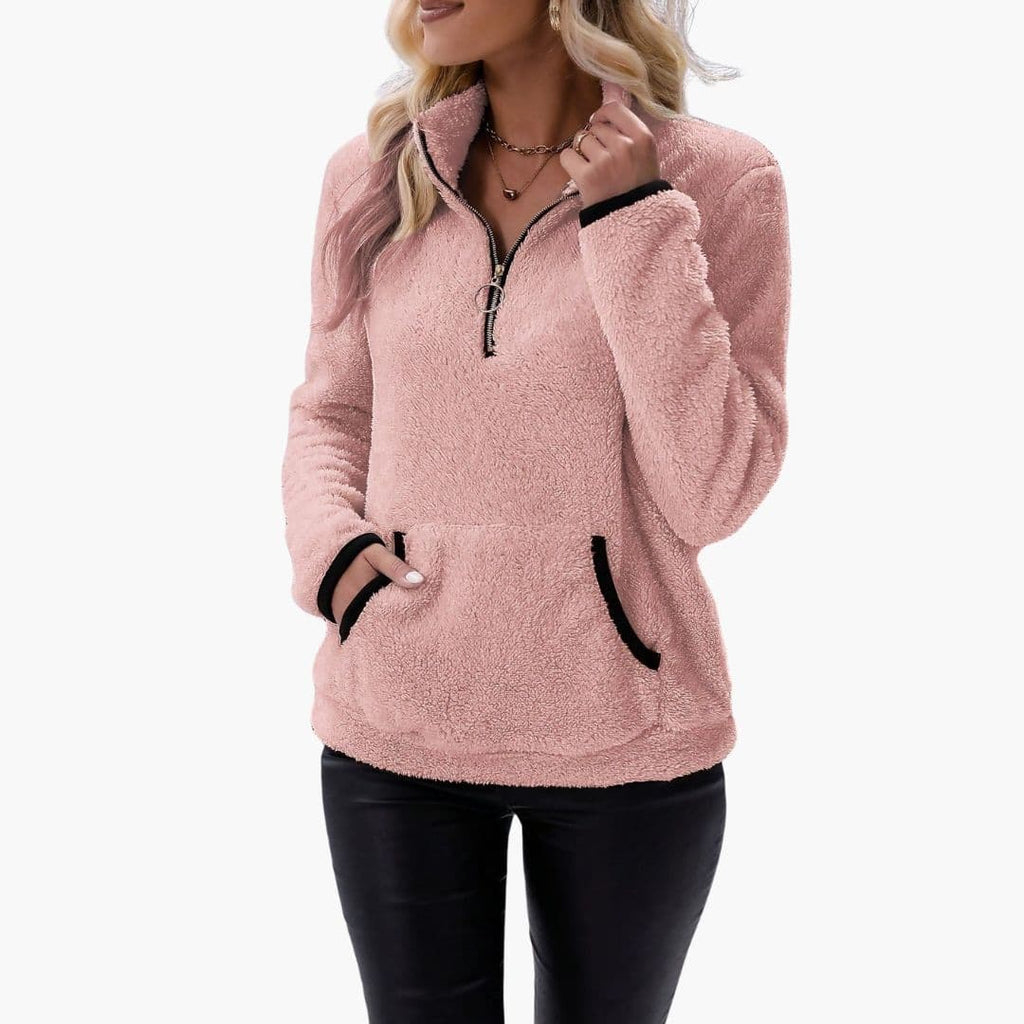 CLAIRE – fleece trøje til damer med lynlås