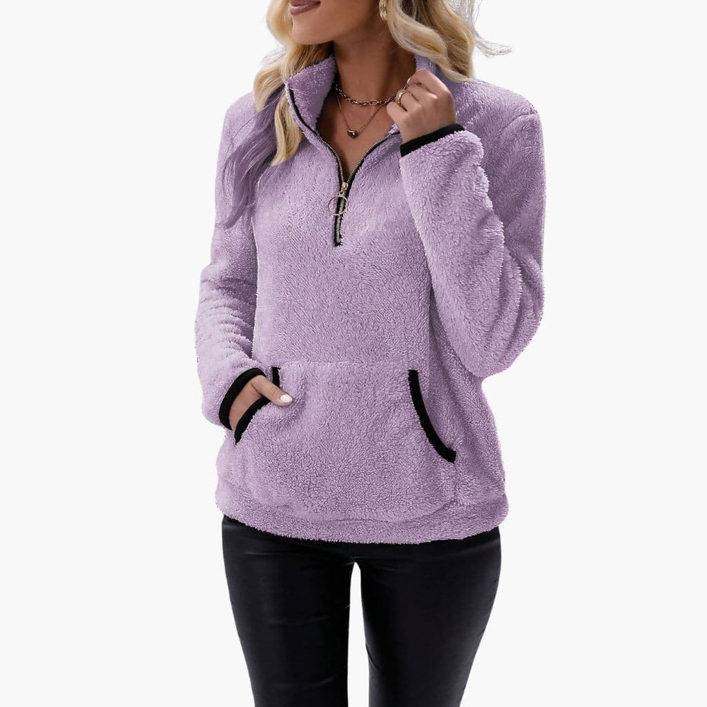 CLAIRE – fleece trøje til damer med lynlås