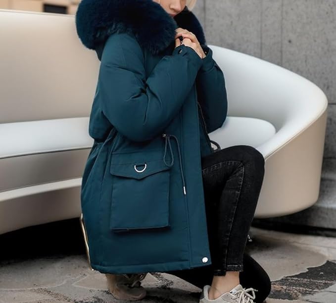 MARJA – Lang dame vinterjakke med krave