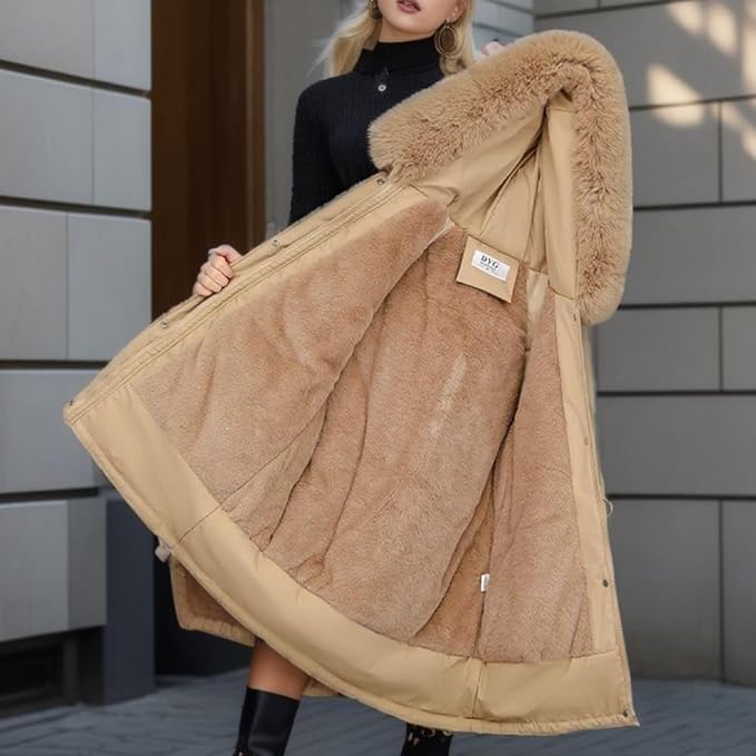 MARJA – Lang dame vinterjakke med krave